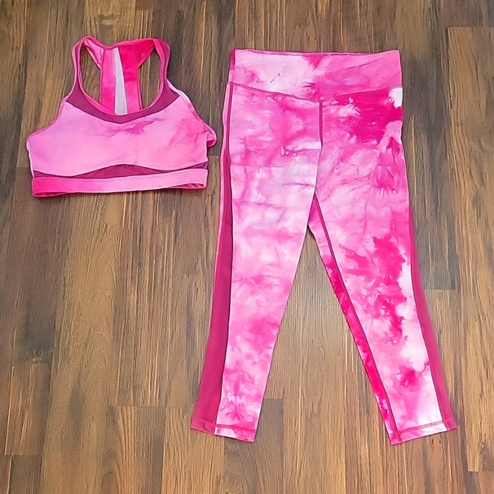 Zyia set M bra sz 6-8 leggings